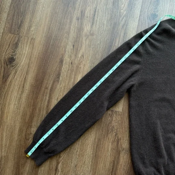 Cashmere Joseph & Lyman Pull Over V-Neck Sweater XL Brown - Picture 9 of 11